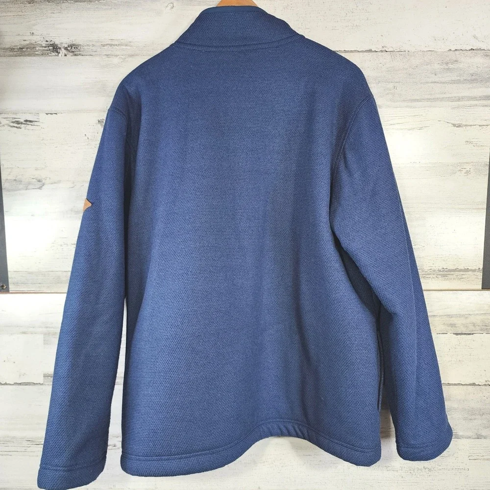 Orvis‎ Quarter Zip Pullover Men XL Blue Sherpa Lined Fleece Sweater Outdoor Cas